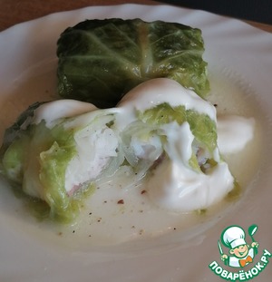 Щука (судак) в листьях савойской капусты Щука (судак) в листьях савойской капусты