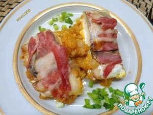 Судак запечённый с беконом Судак запечённый с беконом