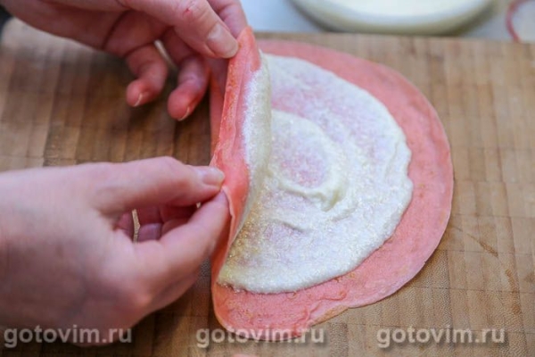 Блинный торт «Роза» с заварным кремом