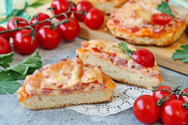 Мини пицца на скорую руку Мини пицца на скорую руку