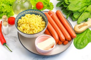 Паста с сосисками Паста с сосисками