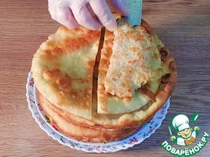 Пузырчатые лепешки с мясной начинкой Пузырчатые лепешки с мясной начинкой