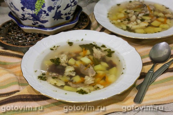 Суп с говядиной, картофелем и фасолью в мультиварке