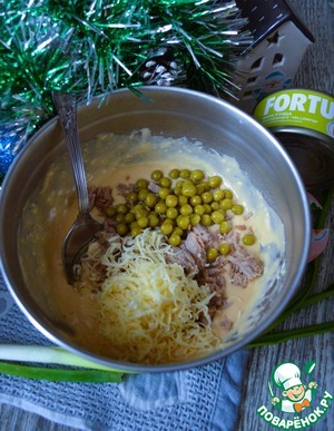 Сырные кексы с тунцом и горошком Сырные кексы с тунцом и горошком