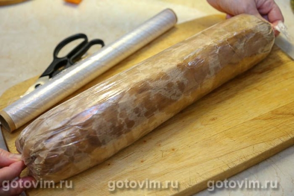 Рулет Карпатка из заварного теста с кремом и джемом