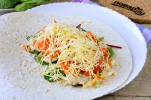 Шаурма в лепешке по-домашнему