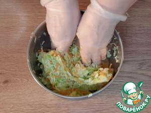Овощная пицца из моркови и кабачка