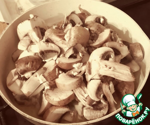 Пирог-киш с грибами и артишоками