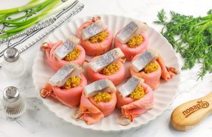 Блины с селедкой