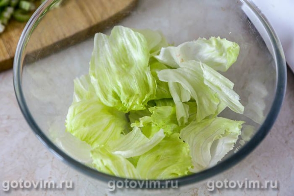 Салат из манго с сельдереем, сыром моцарелла и чили Салат из манго с сельдереем, сыром моцарелла и чили