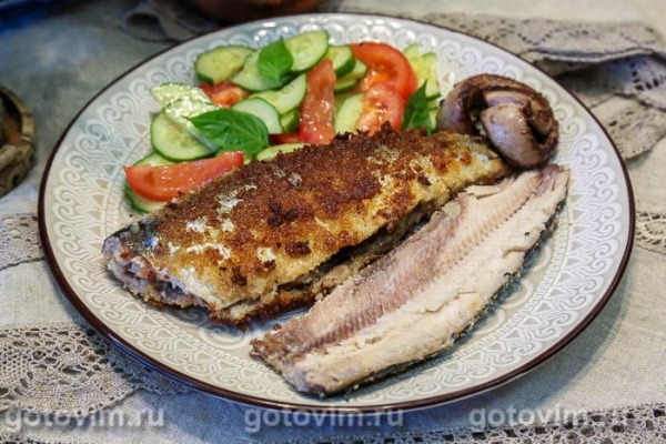 Жареная сельдь в сухарях