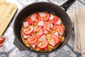 Быстрая пицца на сковороде