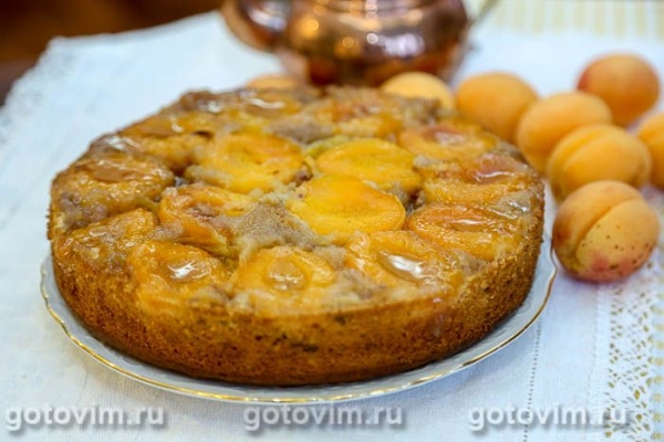 Перевернутый пирог с абрикосами  