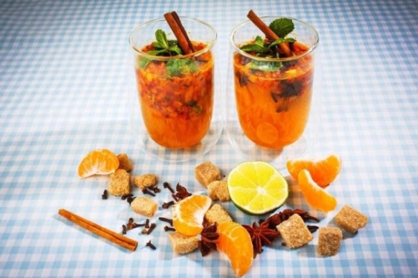 Пряный облепиховый чай с лаймом