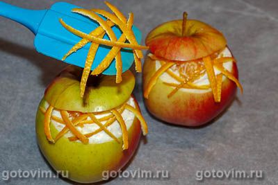 Запеченные яблоки с творогом и мандаринами Запеченные яблоки с творогом и мандаринами