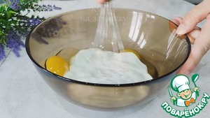 Заливной пирог с пекинской капустой и ветчиной