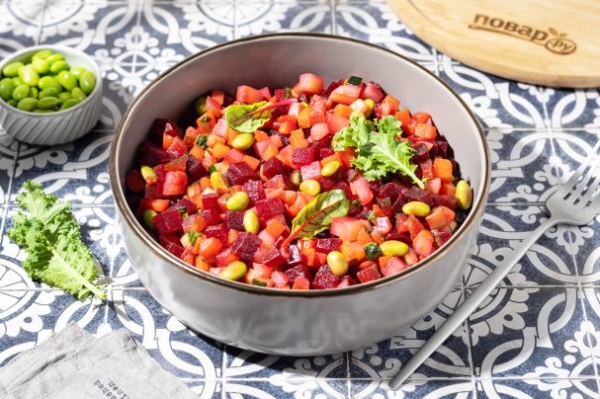 Винегрет с бобами эдамаме Винегрет с бобами эдамаме