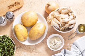 Картофель фаршированный вешенками Картофель фаршированный вешенками