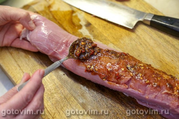 Свиная вырезка с чили, запеченная в фольге ( в духовке) Свиная вырезка с чили, запеченная в фольге ( в духовке)