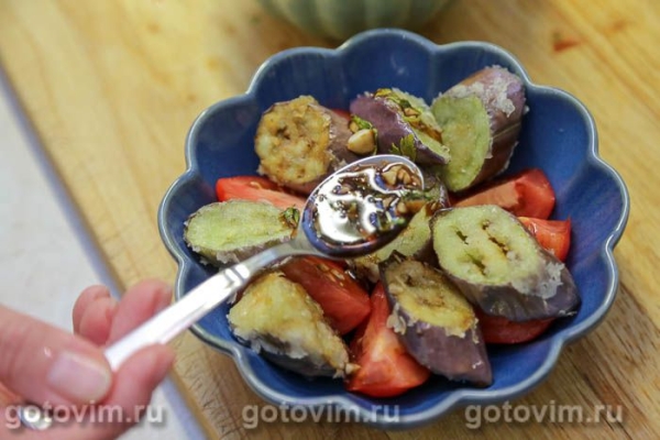 Салат с хрустящими баклажанами Салат с хрустящими баклажанами