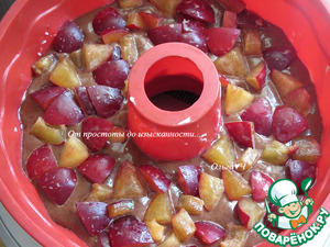 Творожно-шоколадный кекс с алычой Творожно-шоколадный кекс с алычой