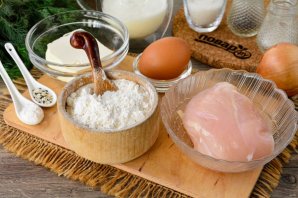 Пирог с курицей из бездрожжевого теста Пирог с курицей из бездрожжевого теста