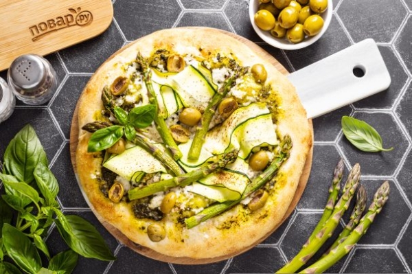 Зеленая пицца