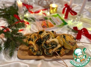 Елочки со шпинатом и индейкой Елочки со шпинатом и индейкой