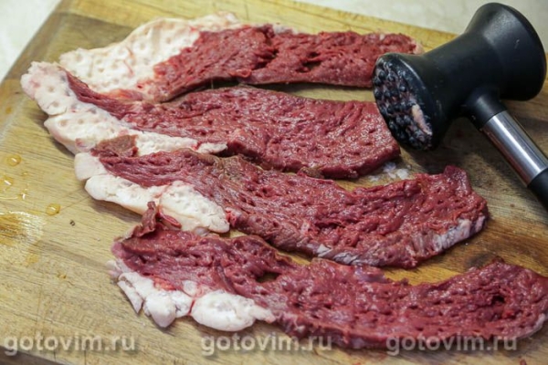 Жареные стейки из говяжьего сердца 