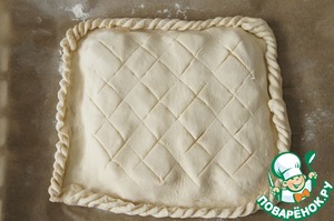 Тёплый пирог с тыквой и сыром