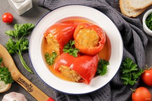Фаршированный перец с мясом и рисом Фаршированный перец с мясом и рисом