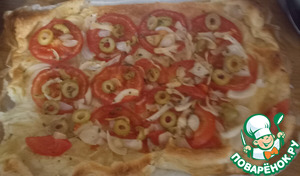 Тарт по мотивам греческого салата