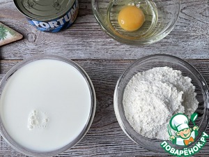 Тонкие блинчики с риетом из тунца Тонкие блинчики с риетом из тунца