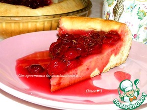 Открытый пирог с вишней Открытый пирог с вишней