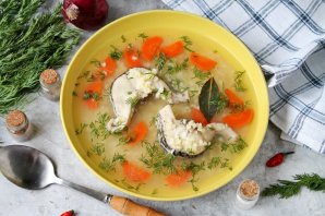 Двойная уха из щуки с пшеном Двойная уха из щуки с пшеном