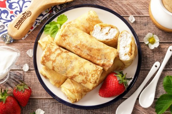 Блины с творогом Блины с творогом