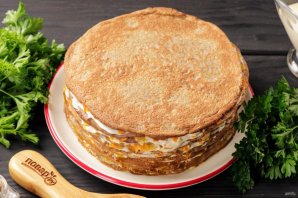 Печёночный торт с майонезом Печёночный торт с майонезом