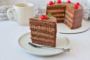 Шоколадный слоеный торт