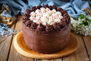 Шоколадный торт с кремом из маскарпоне Шоколадный торт с кремом из маскарпоне