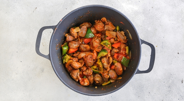 Утиные желудки с паприкой по-венгерски, пошаговый рецепт с фото на 643 ккал Утиные желудки с паприкой по-венгерски, пошаговый рецепт с фото на 643 ккал