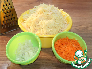 Картофельные лепешки с мясным припеком Картофельные лепешки с мясным припеком