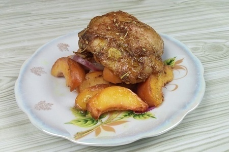 Курятина с персиками в духовке Курятина с персиками в духовке