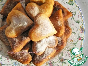 Пончики с брусникой Пончики с брусникой