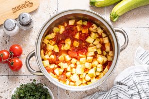 Кабачки с помидорами на зиму