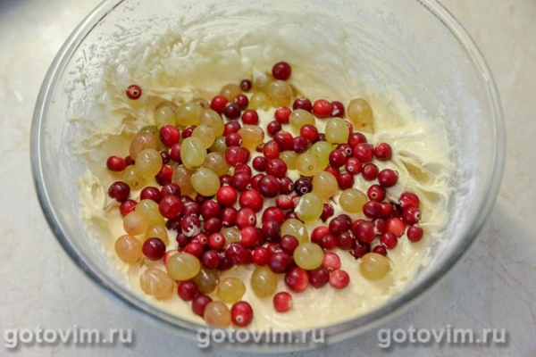 Пирог с клюквой и виноградом Пирог с клюквой и виноградом