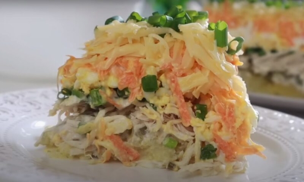 Сытный и вкусный салат «Монах». Покоряет всех, кто попробовал: подходит на любой праздник Сытный и вкусный салат «Монах». Покоряет всех, кто попробовал: подходит на любой праздник