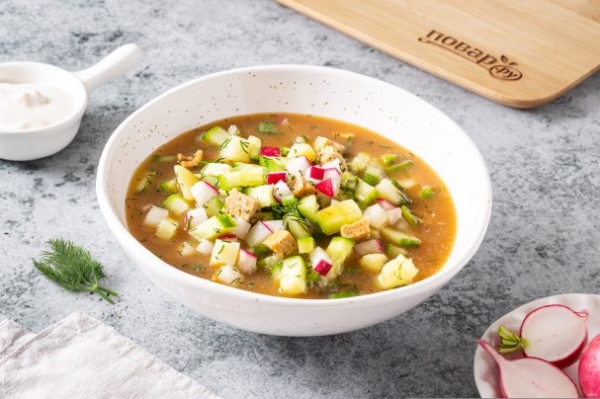 Вегетарианская окрошка Вегетарианская окрошка