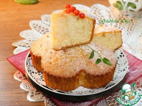 Ванильный кекс с малиновой пропиткой