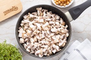 Нут с грибами в сливочном соусе Нут с грибами в сливочном соусе