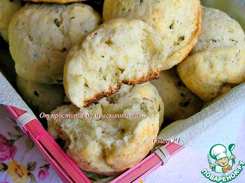Творожные булочки с мятой Творожные булочки с мятой